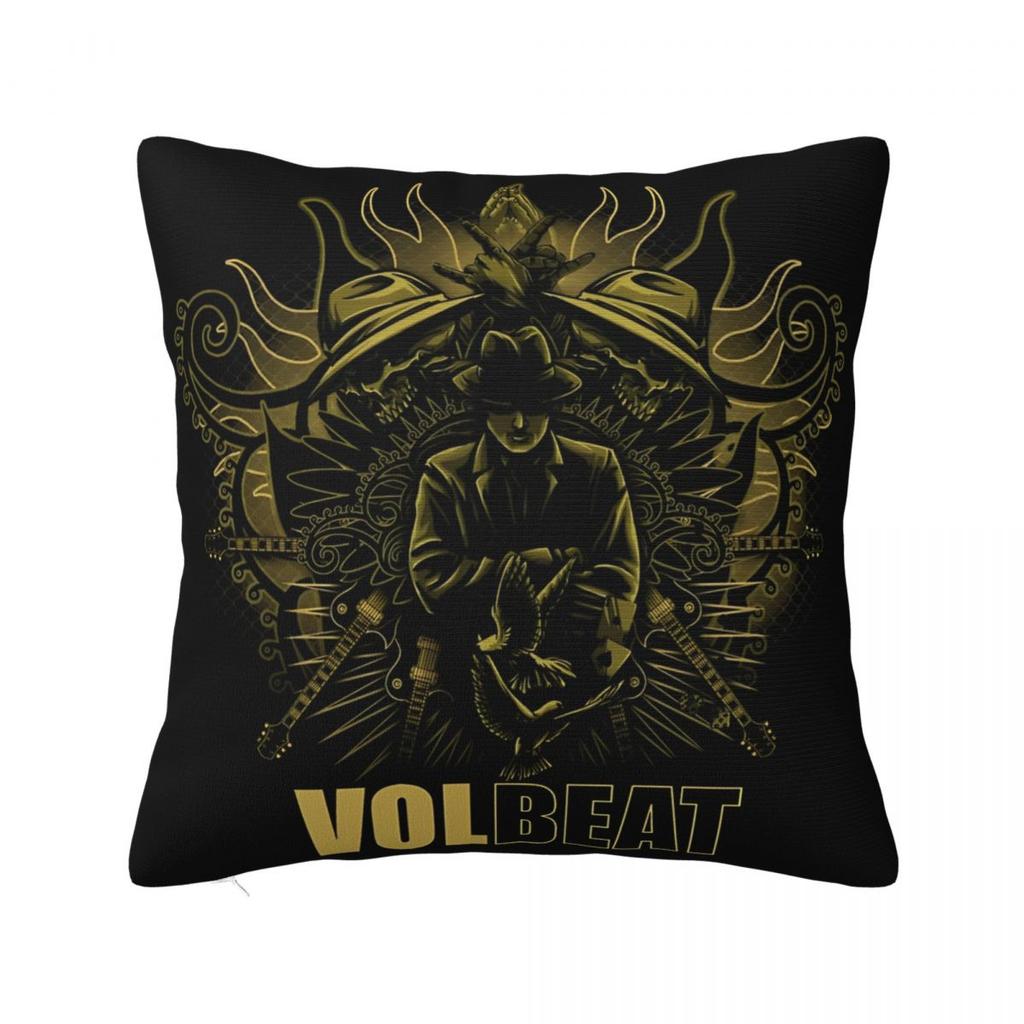 Volbeats Greatest Of All Tours Square Pillow Covers Bed Car Guitar Cushion Cover Cute Decorative Pillow Cover 40*40