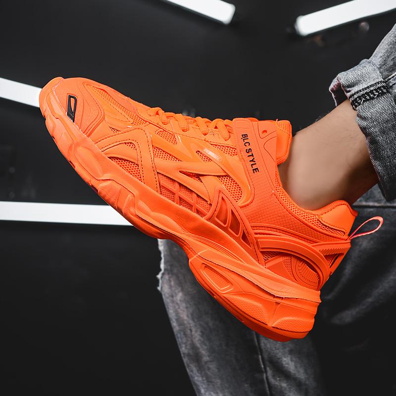 Men's Green Casual Sneakers Designer Platform Trainer Shoes Men Streetwear Height Increasing Sport Shoes Women Chunky Sneaker