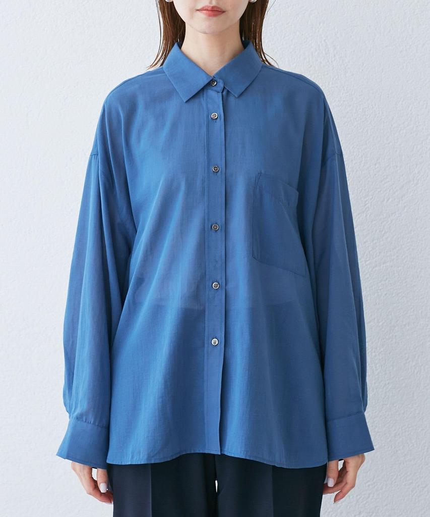 ROPE PICNIC Comfort Series Cool and Cotton Voile Orange Shirt, Breathable, Back-Tuck Shirt, Women's, (70)
