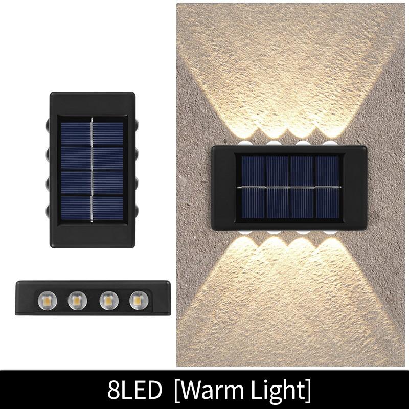 4/6/10 LED Solar Wand Lampe Im Freien Wasserdichte Auf Und Ab Leuchtende Beleuchtung Garten Dekoration Solar Lichter Treppen Zaun sonnenlicht Lampe