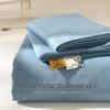 Class A Pure Cotton Solid Color Three-Piece Bedding Set - Thickened Dorm Bed Sheet and Pillowcase with Duvet Cover