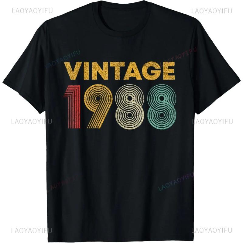 Vintage  Limited Edition 37th Birthday Gifts 37 Year Old T-Shirt Mens Clothing Short Sleeve Custom T-Shirt Camiseta