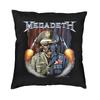 Megadeths Heavy Metal Band Square Pillow Cover Home Decorative Rock Band Cushions Throw Pillow For Sofa Double-Sided Printing