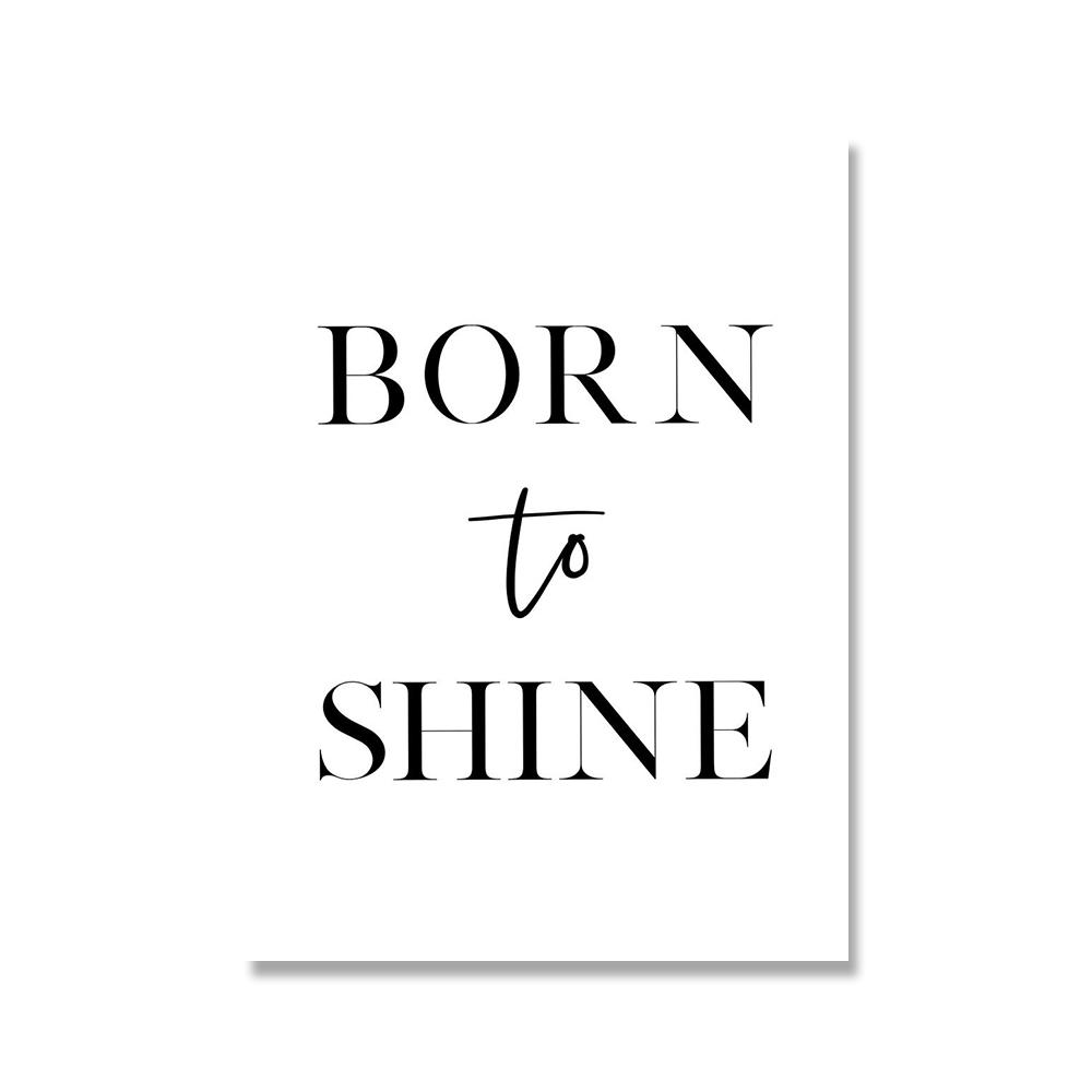 Good Vibes Prints Inspiring Quote Posters Get Naked Minimalist Canvas Painting Born To Shine Modern Wall Art Living Room Decor