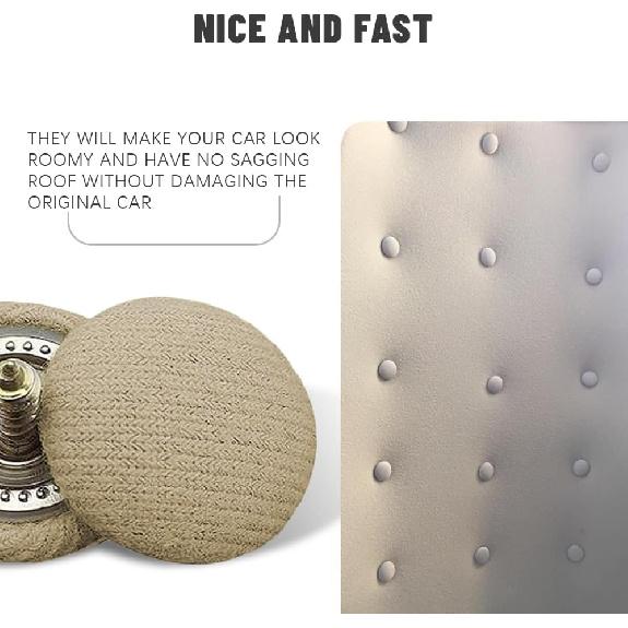60PCS Headliner Repair Kit, Headliner Pins, Auto Roof Repair Snap Rivets and Installation Tool for Fixing Car Interior Ceiling Sagging Headliner,