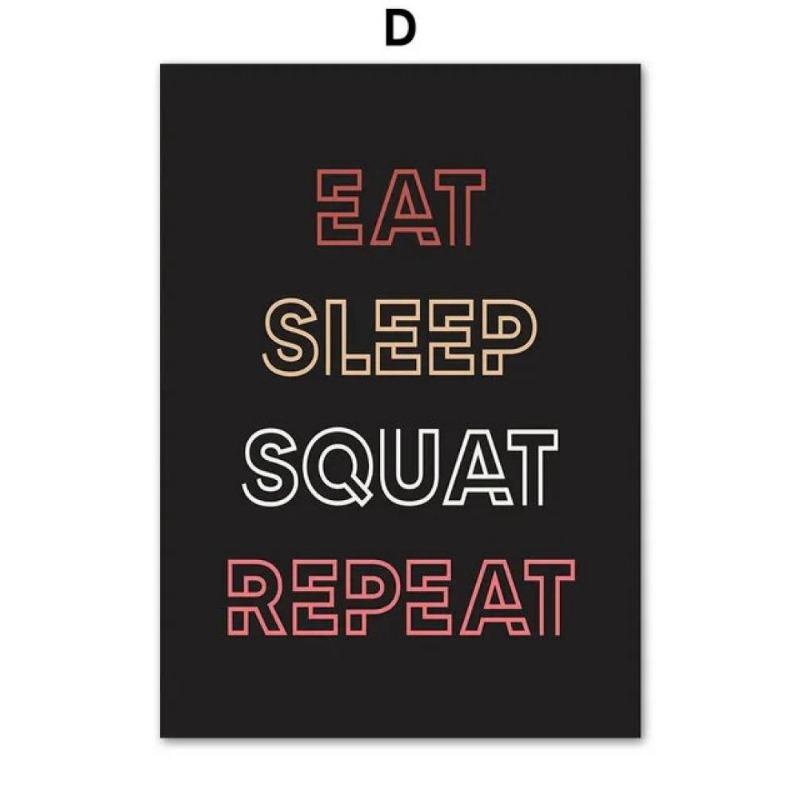 Home Gym Dekor Poster, Hantel Langhantel Fitness Sport Laufen, Wandkunst Leinwandgemälde, Nordische Drucke, Ideale Wandbilder