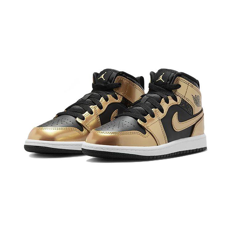 Jordan 1 Mid SE Metallic Gold Black PS DR6968-071