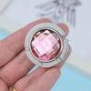 Portable Round Acrylic Hook Student Table Hook Lattice Crystal Bag Hanger Folding Metal Multifunctional Gift Bag Hook