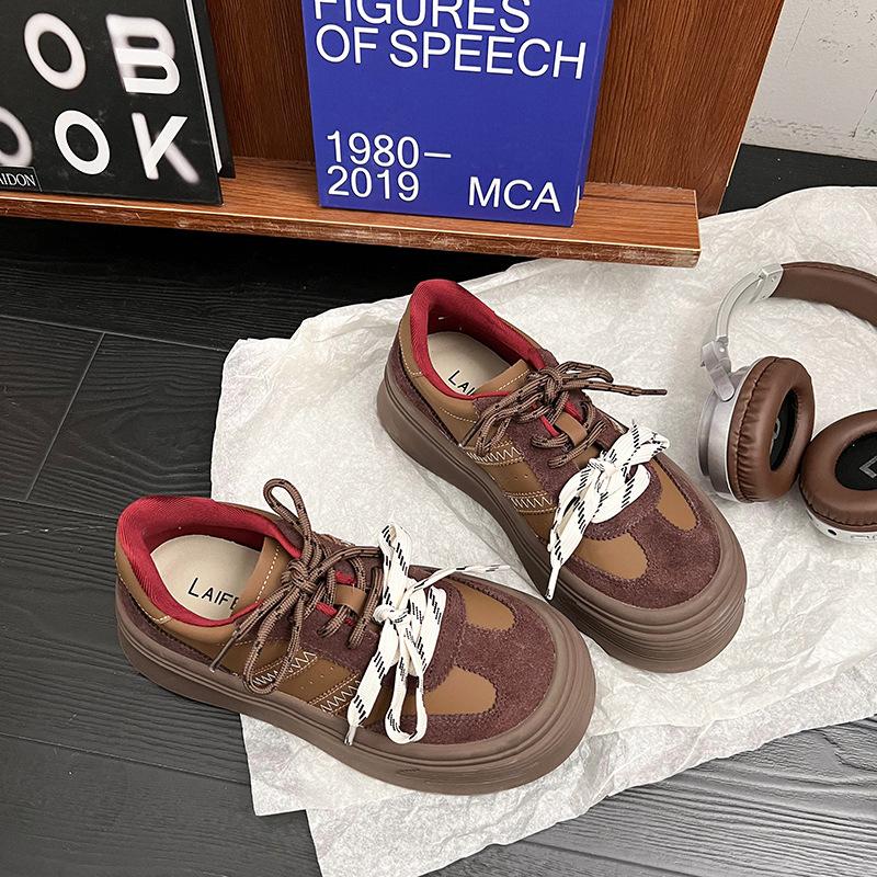 Platform casual board shoes bread shoes new ugly cute casual versatile sports shoes women