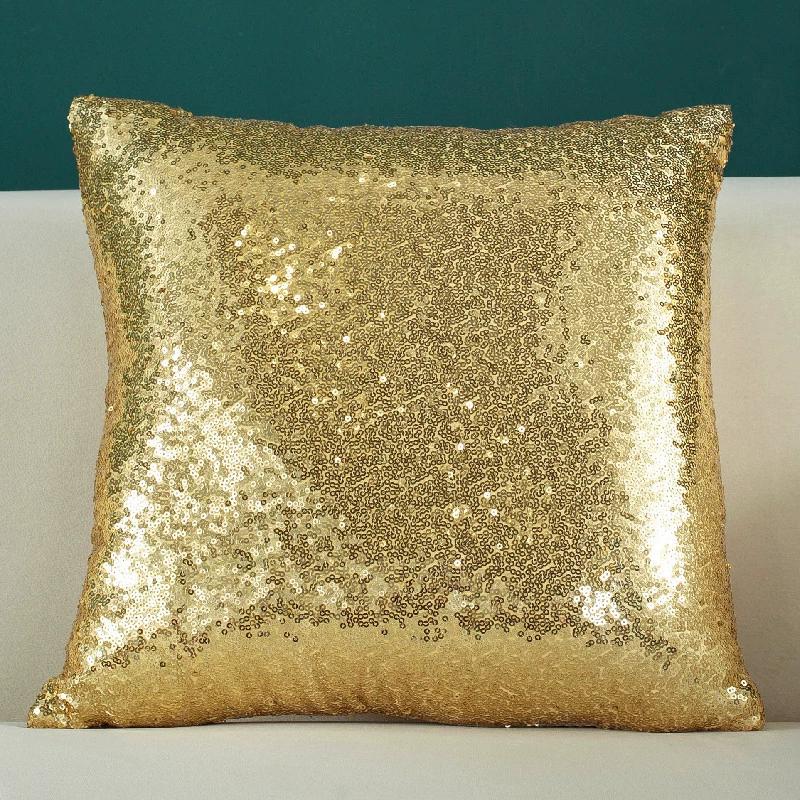1Pcs Glitter Solid Color Gradient Pillow Cover Living Room Bedroom Sofa Cushion Cover Spring Festival Home Decor Pillow Case