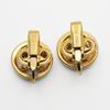 Used NINA RICCI Earring Metal 3.2g Gold Logo