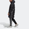 Adidas Originals Trefoil Spliced Design Mid-Length Duck Down Hooded Puffer Jacket Men Outerwear Black HL9209