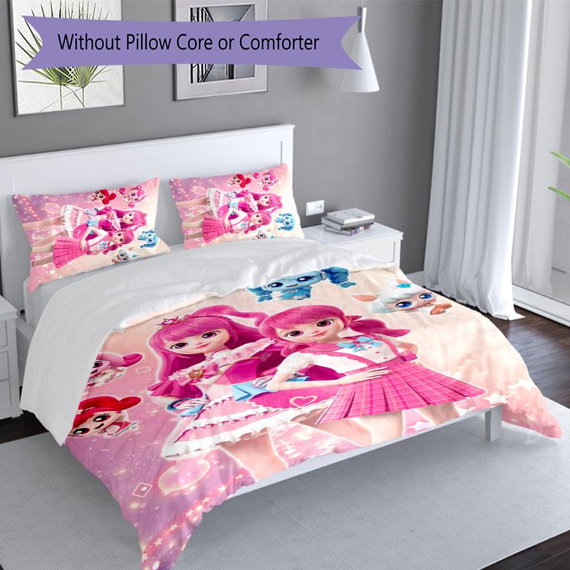 3pcs Catch! Teenieping2 Pattern Bedding Set Duvet Cover Set Includes Duvet Cover &pillowcases, Perfect All Season Bedroom Decoration & Gift