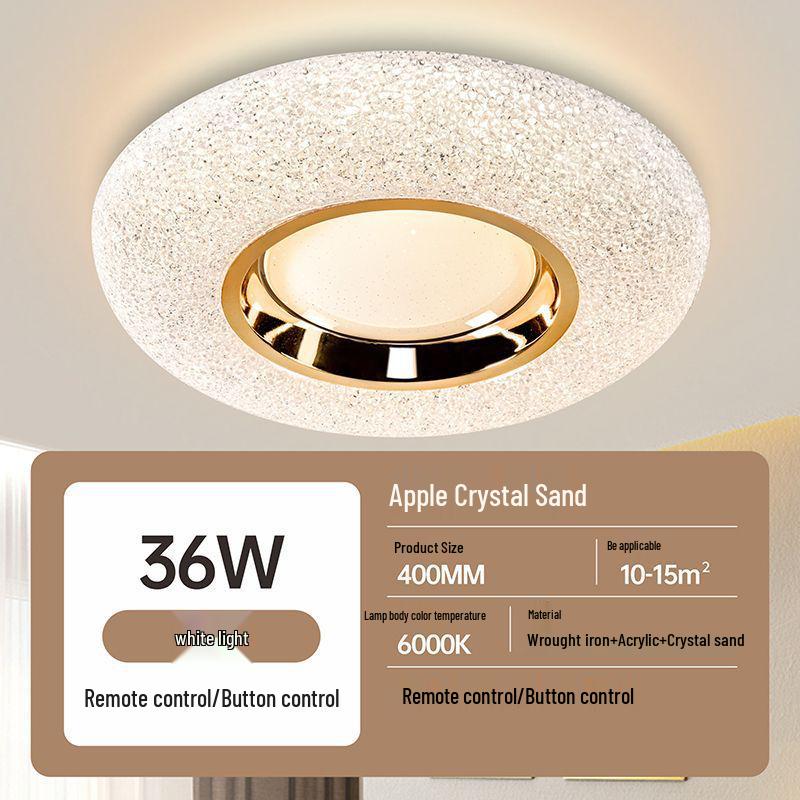 2025 Full Spectrum Super Bright LED Ceiling Light for Master Bedroom & Living Room - Modern Cream Style