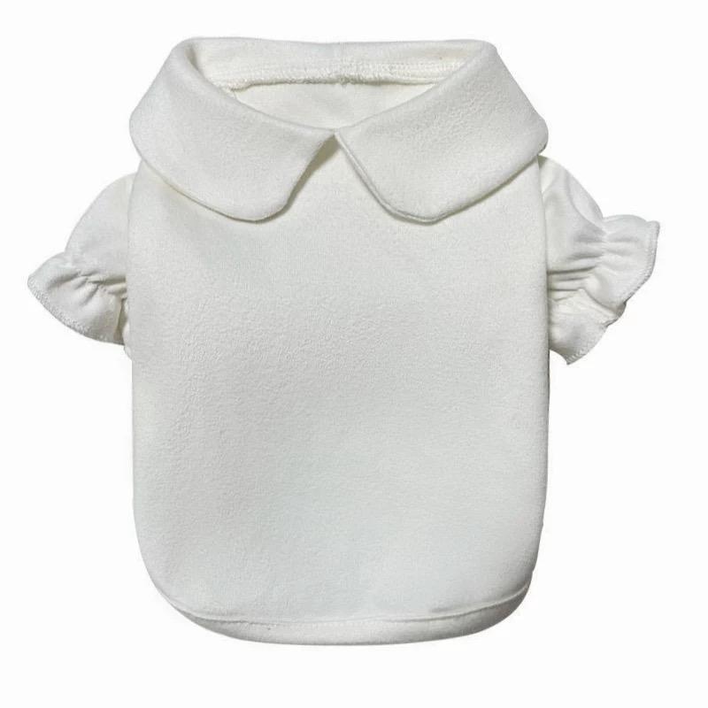 Puppy Bow Knot Dress Set Winter Warm Dog Clothes Pet Christmas Princess Dress Teddy Solid Color Skirt Send Clip