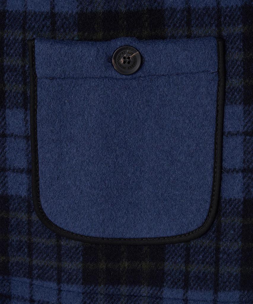 Montgomery Classic Fit Duffle Coat With Wooden - Royal Blue
