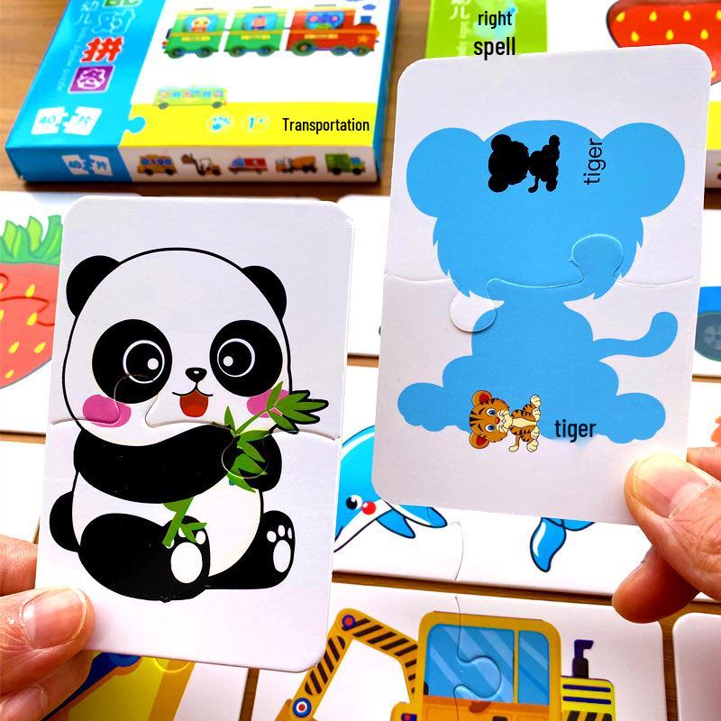 Handmade Cognitive Puzzle Cards for Toddlers: Educational Toys for Ages 1-3
