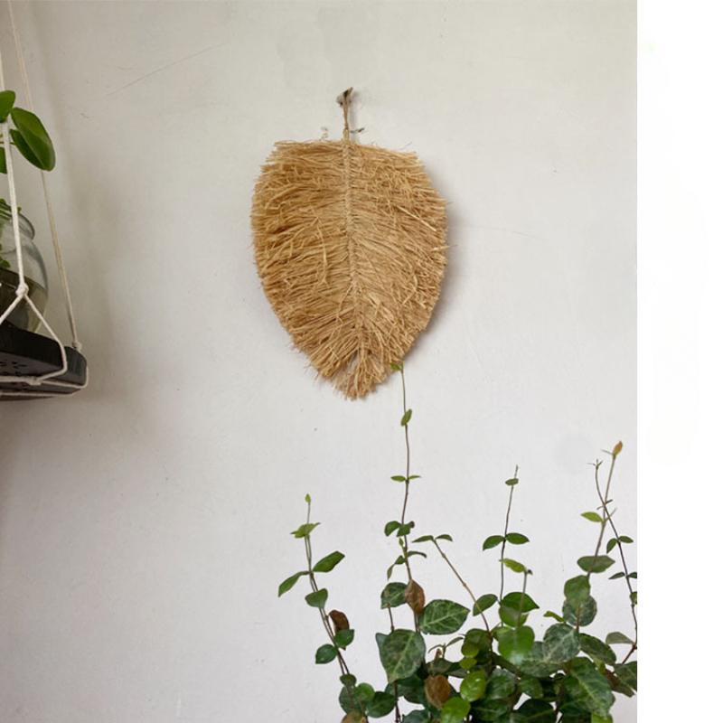 

Raffia Decorative Pendant Nordic Wall Creative Bed and Breakfast Hotel Home Living Room Sofa Background Wall Hanging Decorations коричневый
