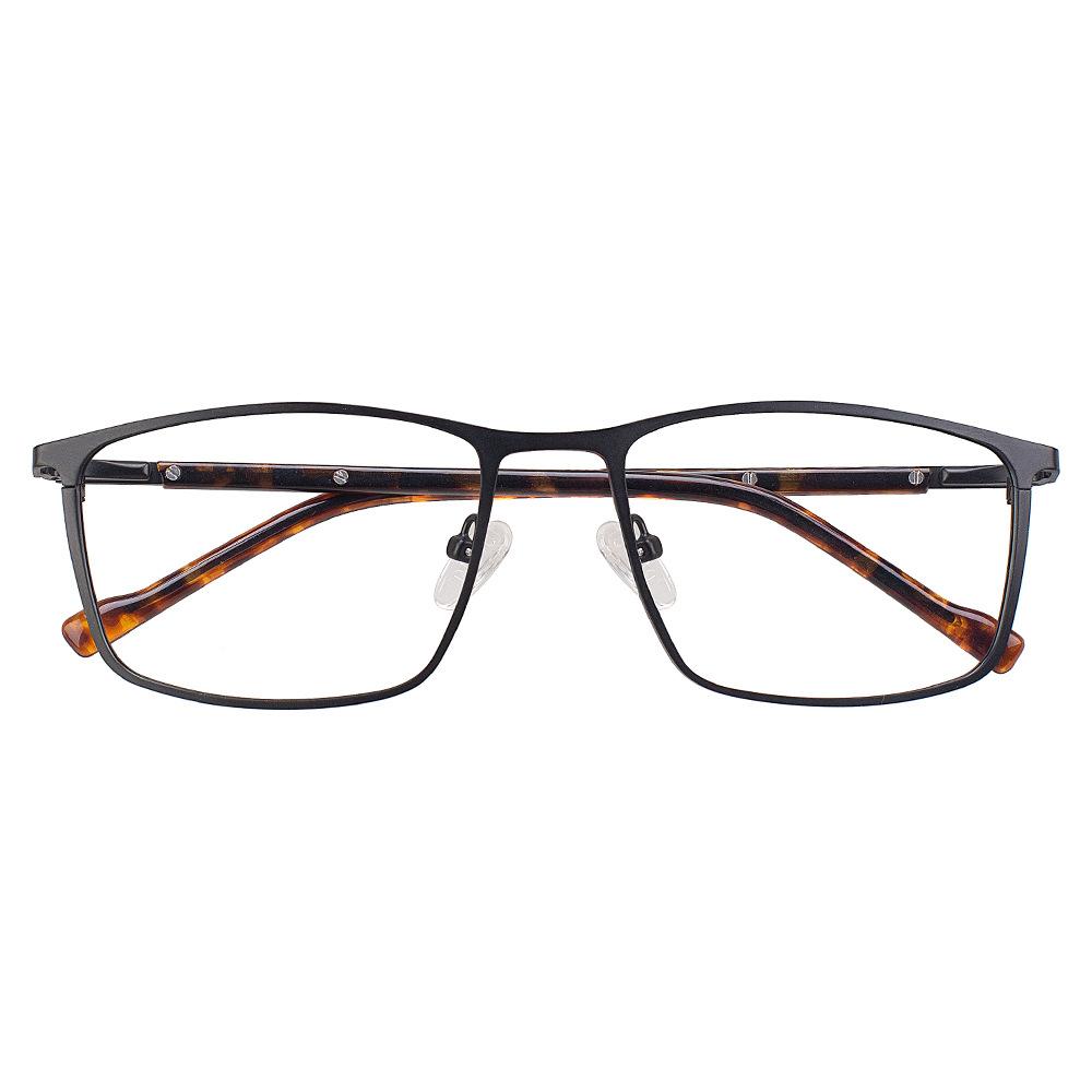 Men'S Business Glasses Frame Plain Face Metal Box Advanced Myopia Flat Light Glasses Frame