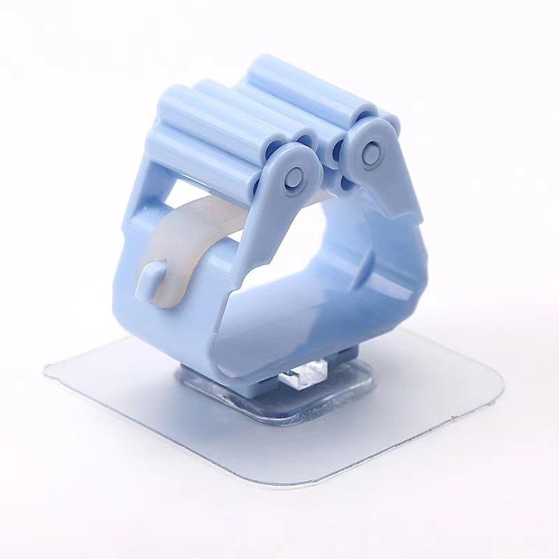 Strong Adhesive Wall-Mounted Mop & Broom Holder with No-Punch Design