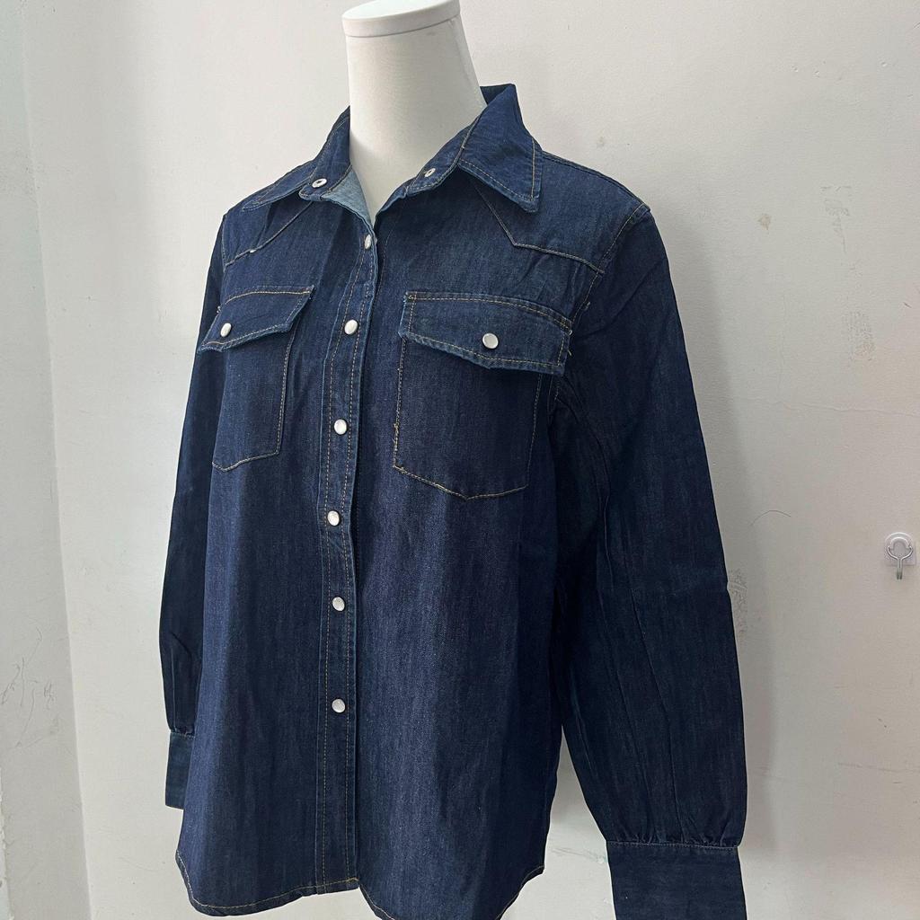 2025 Spring Collection: Yang Mi Qin Shi Button-Down Denim Shirt
