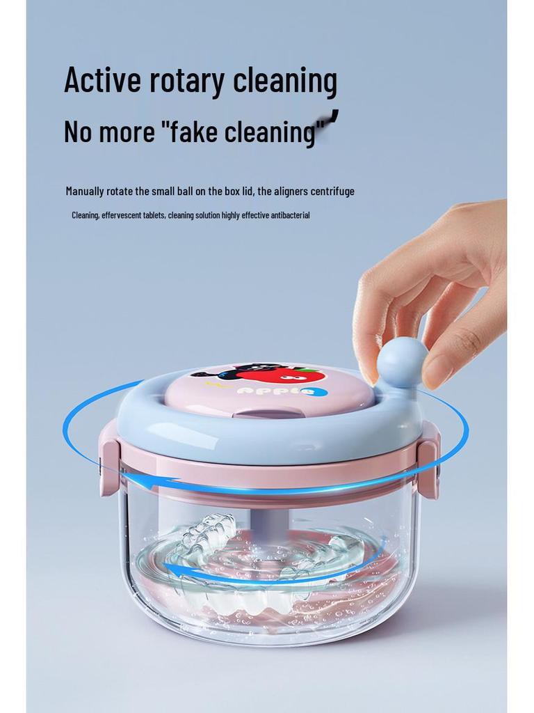 Dopamine Aligner Case: Leak-proof, Portable Denture and Children's Food-Grade Storage Cleaner