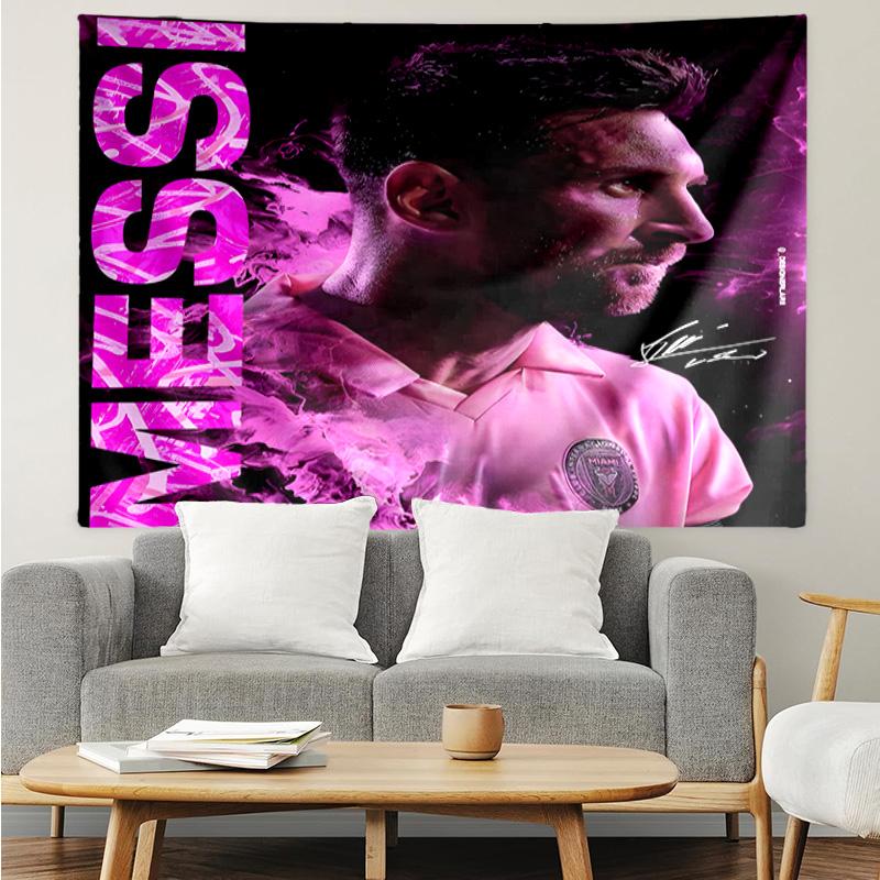 Messi's Pink Tapestry Hanging for Bedroom,Livingroom, Playroom,Decor Art Room Wall Tapestry Holiday and Birthday Gifts