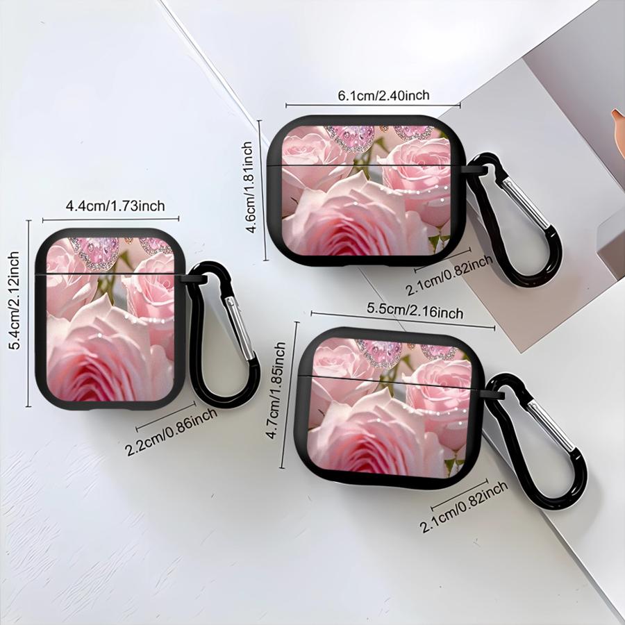 Pink Flowers Case For Airpods Pro2 4 1 2 Pro 3 Pro3 Earphone Cases Cover