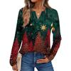 Women's Printed Long Sleeve Shirts Elegant Casual Tops Trendy Shirts Tops