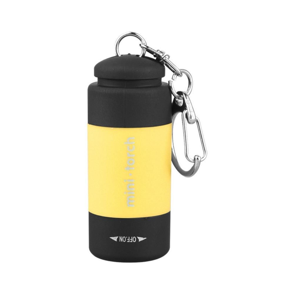 ABS LED Flashlight USB Rechargeable Pocket Torch Light Weight Keychain Light Emergency Light
