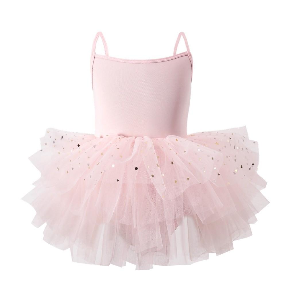 Cross Strap Kids Ballet Skirts Fluffy Ballet Performance Clothes Ballerina Fairy Dress  Examination