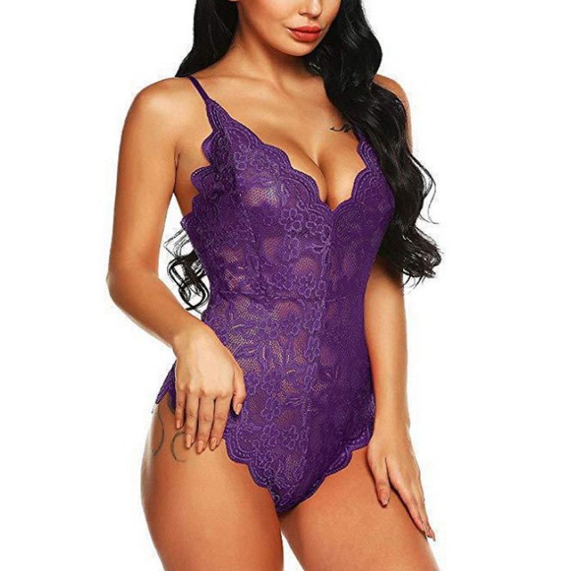 Women Erotic Jumpsuit Underwear One Piece Sexy Backless Ladies Lingerie Erotic Lace Pajamas Female Bodysuit Erotic Clothes