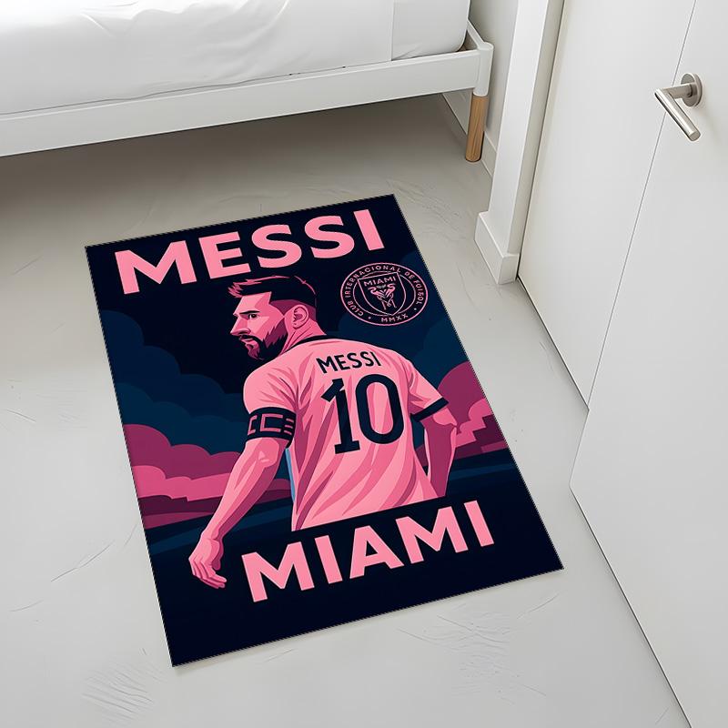 Inter Miami CF (19) Rug Suitable For Living Rooms Bedrooms Computer Rooms Dining Areas And Placement Under Tables And Chairs Also An Ideal Choice For 