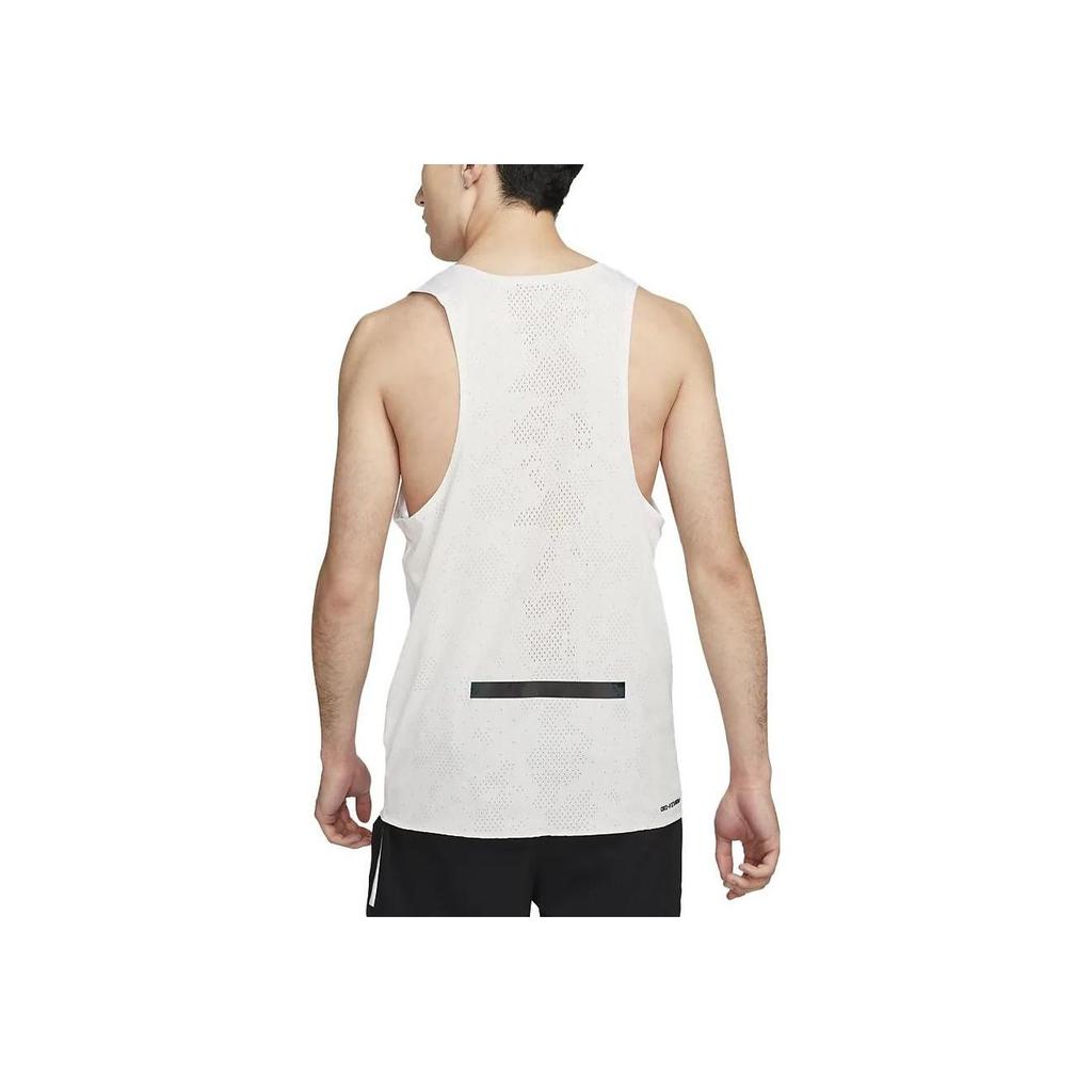 Nike Run Division Patterned Crew Neck Sleeveless Tank Top Men Tops White DX0846-030
