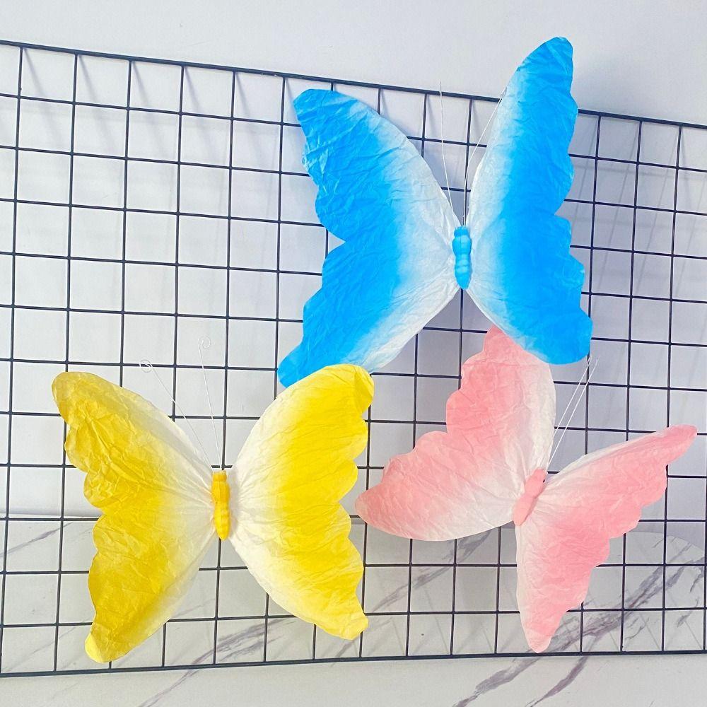 NEW 3D Artificial Paper Butterfly 30cm Large-scale Wedding Decoration Hanging Paper Material Wall Decoration Party Use