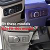 Side Console Headlight Switch Panel Cover Trim Accessories for Ford Maverick/Mustang/Mustang Mach-E/Bronco Sport/Escape(Carbon Fiber Style)