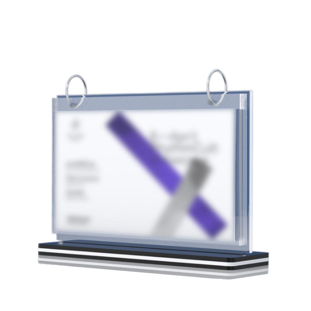 Clear PVC Menu Display Stand Sturdy Base Tabletop Loose-leaf Rack Pageable Folder Retail Stores