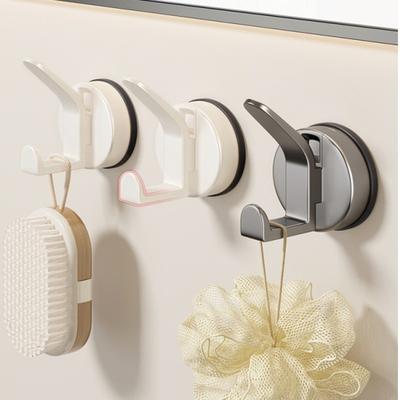 ABS Suction Cup Hook Reusable Vacuum Suction Waterproof Wall Hooks Punch-free Kitchen Bathroom Towel Robe Clothes Hanger Hook