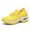Fashion Yellow Mesh Platform Sneakers Thick Sole Breathable Casual Shoes Women Sneakers Knitting Socks Sneakers White Tennis Shoes