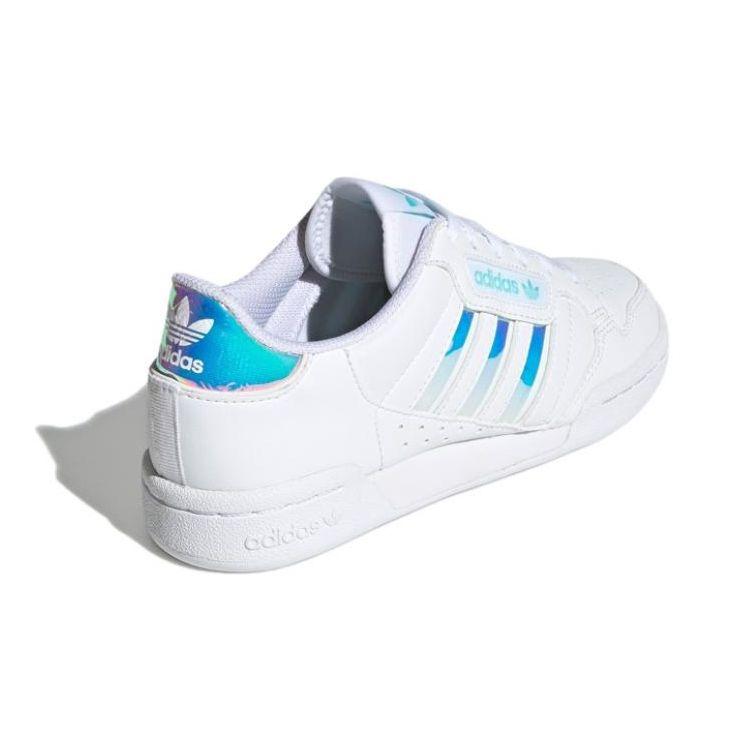 Adidas Originals Continental 80 Stripes Comfortable Casual Durable Low-Top Kids Sneakers White Laser Silver Kids Sneakers GZ3255