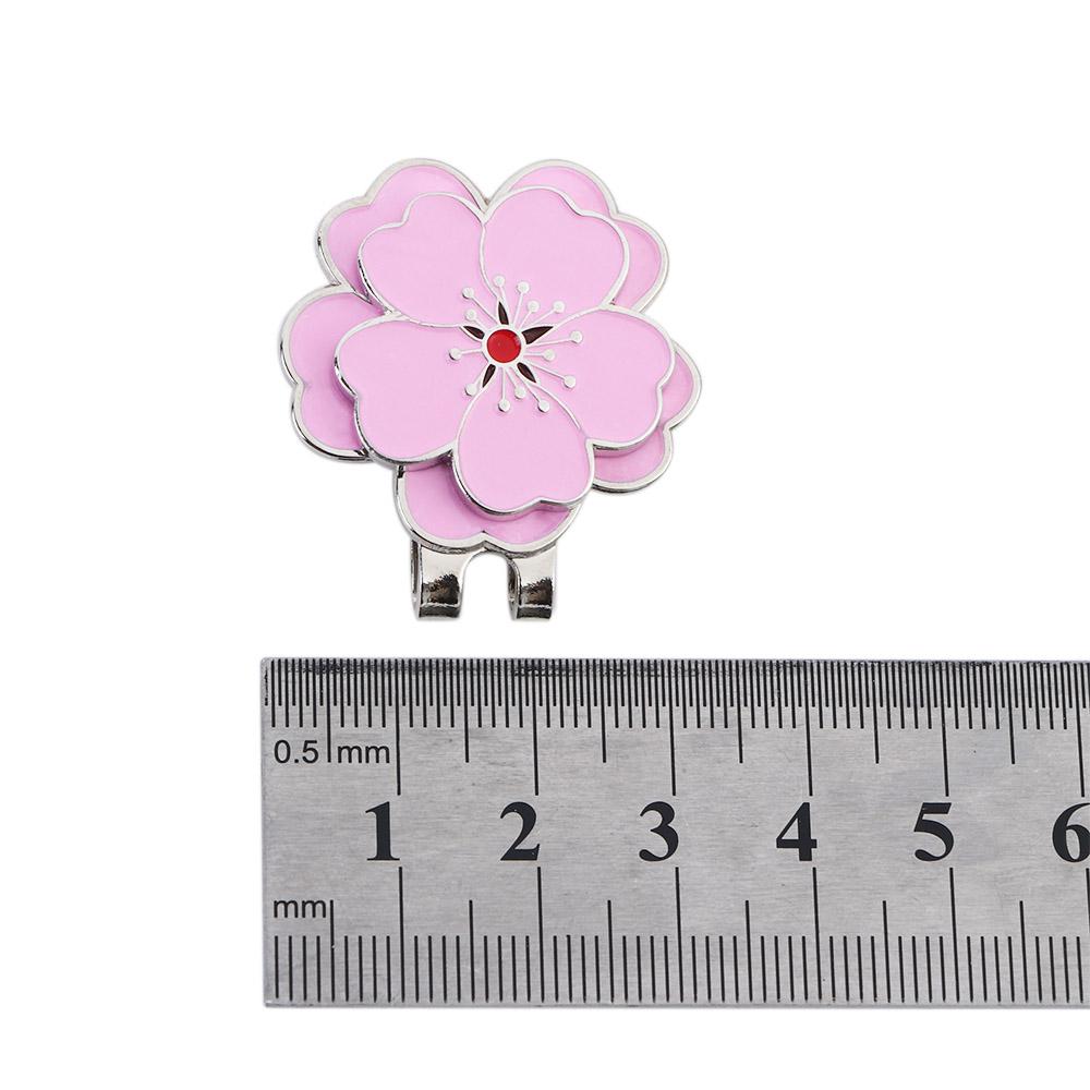 Magnetic For Golfer Pink Flower Golf Hat Clip Hat Marker Ball Position Mark Golf Putting Alignment