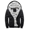 Men S Korean Style Fleece Lined Zip Up Hooded Sweatshirt For Casual Wear