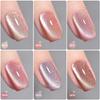 GAOY Gel Nails, Magnetic Nails, Cat Eye Gel, 6-Color Set, Holographic, with Magnet, Color Gel, Salon Nails, Self-Nail Art (Pink Ocean)