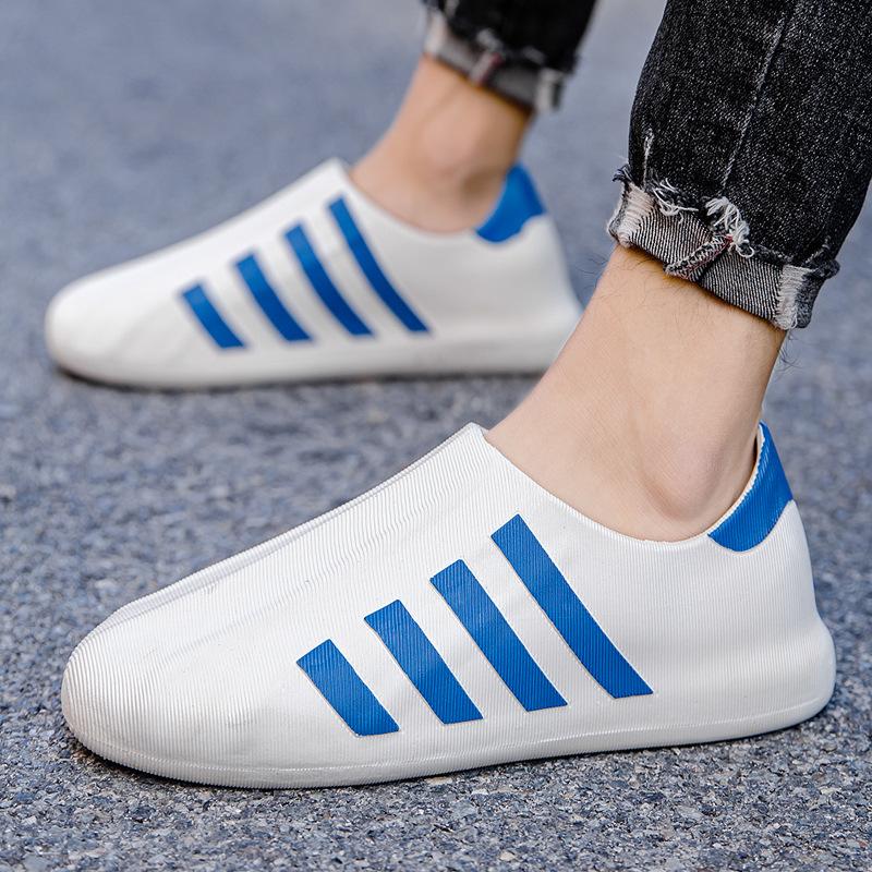 New Women's Summer Rain Shoes Lightweight Couple Outdoor Waterproof Shoes Men's Trend Locomotive Rubber Cover Shoes