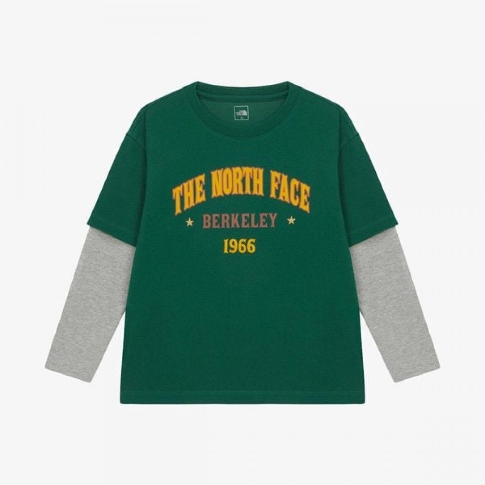 

The North Face Kids Nt7tr52t Kids Campout Long Sleeve Tee Jungle Green JUNGLE GREEN/130