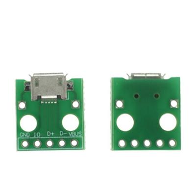 10 Piezas/Lote MICRO MINI5P tipo-c USB USB2.0 A Dip Hembra Tipo B Interfaz Cuadrada Impresora Micrófono Adaptador Convertidor PCB Breakout Board