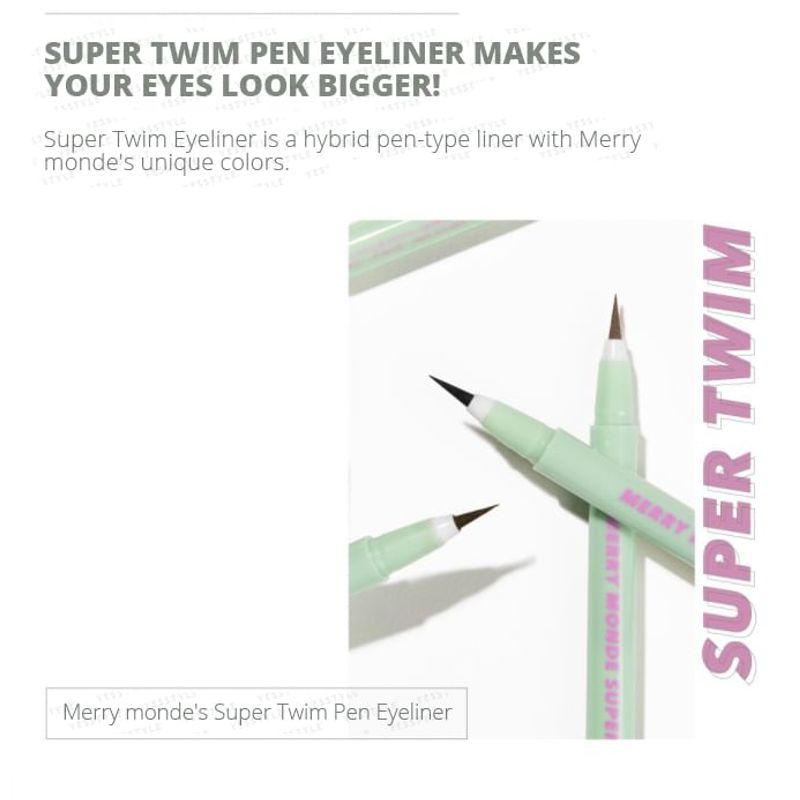 Merry Monde - Super Twim Pen Eyeliner - 5 Types