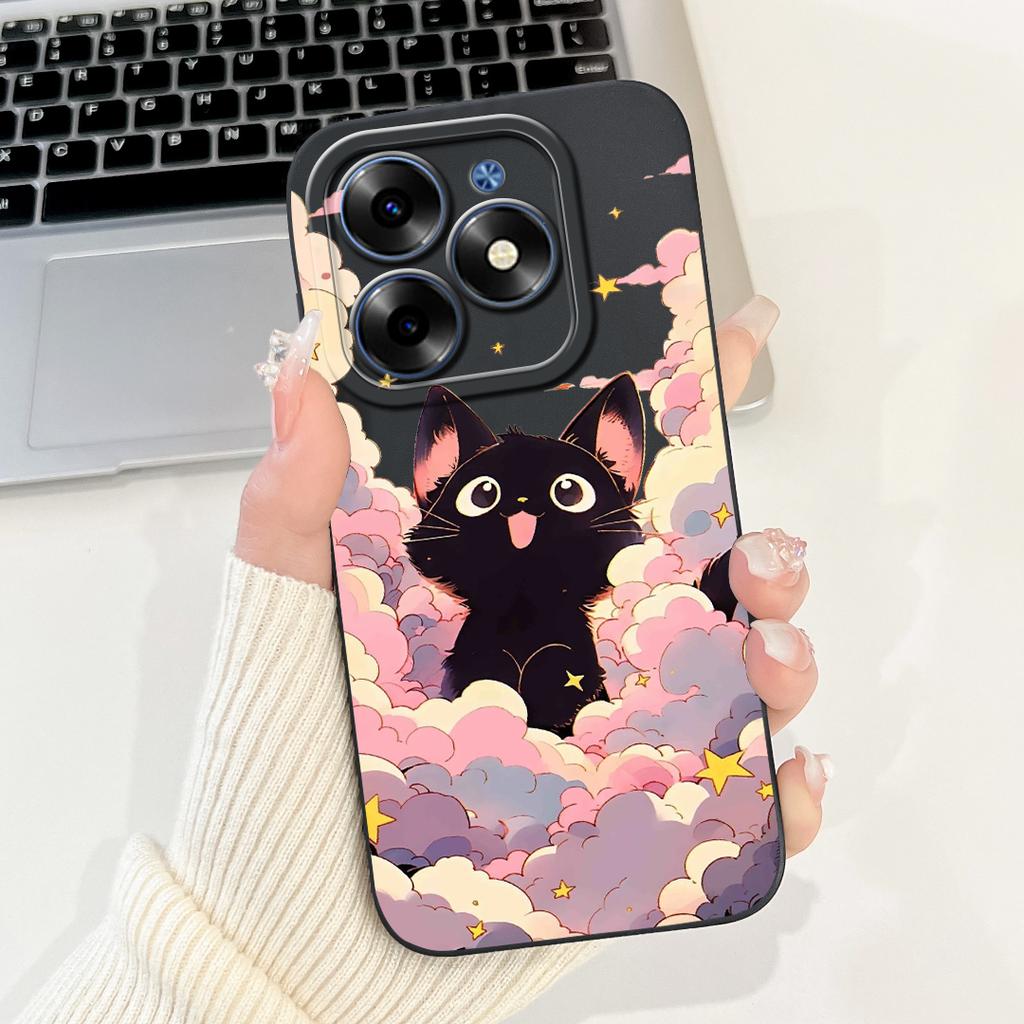 For Infinix Hot 40 Pro Case X6837 Fashion Cat Cartoon Cover Soft Silicone Phone Case For Infinix Hot 40i Hot40 Pro Hot40i Fundas
