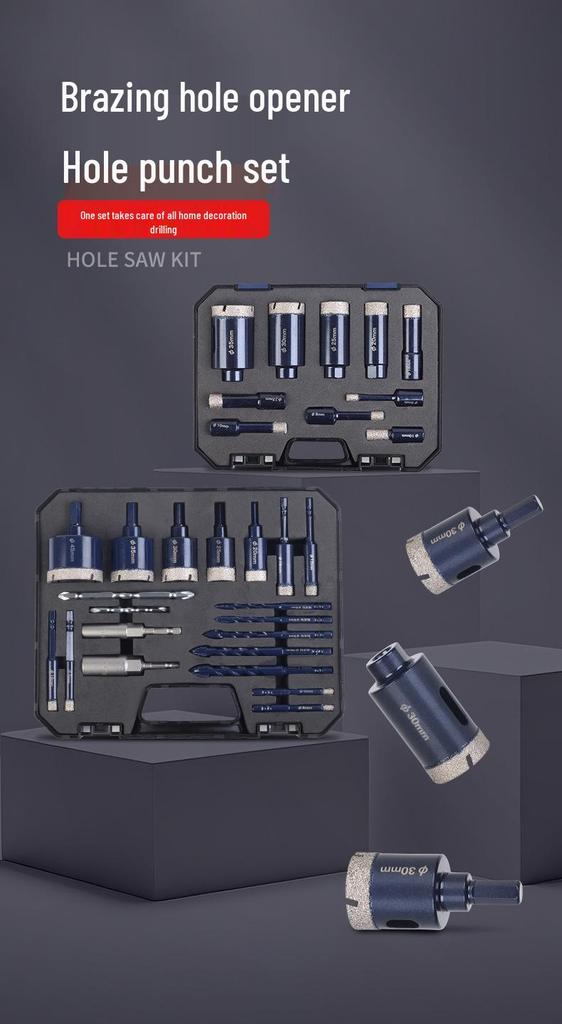 Tile Drilling Bits Set for Angle Grinders - Ceramic, Marble, Glass