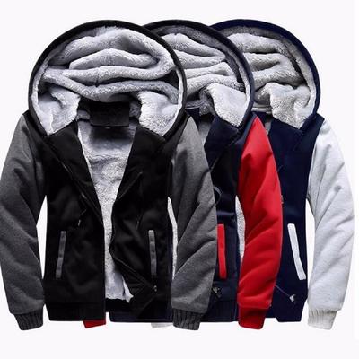Men's Jacket Thicken Jackets Hooded Coat Winter Long Sleeve Casual Streetwear Men's Hoodies